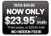 Now only $23.95 from $44.95 - no hidden fees